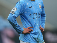  Manchester Citys Adrian Bernabe during the Premier League 2 match between Manchester City and Leicester City at the  Academy Stadium, Manch...