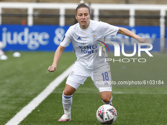 during FA Women's Championship between Crystal Palace Women and Leicester City Women at Hayes Lane Stadium , Bromley, UK on 18th October 202...