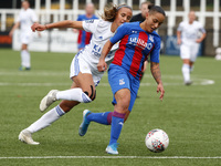 L-R Bianca Baptiste of Crystal Palace Women beats Ashleigh Plumptre of Leicester City Women during FA Women's Championship between Crystal P...
