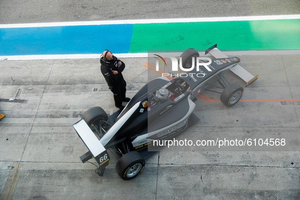 Chovanek Lopez Zdenek 66 of Bhaitech drives during the Italian F4 Championship at Autodromo di Monza on October 18, 2020 in Monza, Italy. 