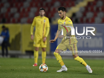 Marius Marin of Romania U21 in action during the soccer match between Romania U21 and Malta U21 of the Qualifying Round for the European Und...