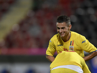 Alexandru Matan of Romania U21 reacts during the soccer match between Romania U21 and Malta U21 of the Qualifying Round for the European Und...