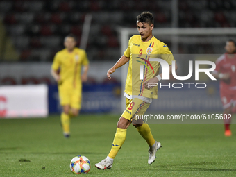 George Ganea of Romania U21 in action during  the soccer match between Romania U21 and Malta U21 of the Qualifying Round for the European Un...