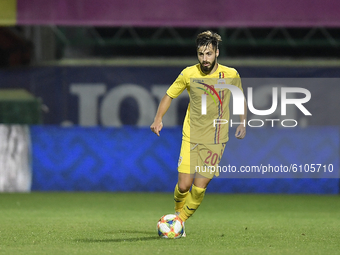 Andrei Ciobanu of Romania U21 in action during the soccer match between Romania U21 and Malta U21 of the Qualifying Round for the European U...