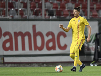 Radu Dragusin of Romania U21 in action during the soccer match between Romania U21 and Malta U21 of the Qualifying Round for the European Un...
