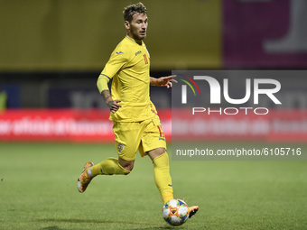 Denis Dragus of Romania U21 in action during the soccer match between Romania U21 and Malta U21 of the Qualifying Round for the European Und...