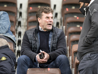 chief of sport Dieter Hecking of 1. FC Nuernberg look on at the stand prior the Second Bundesliga match between FC St. Pauli and 1. FC Nuern...