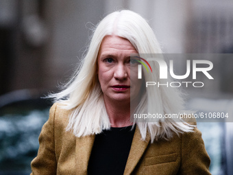 Minister without Portfolio at the Cabinet Office and Co-Chairman of the Conservative Party Amanda Milling, MP for Cannock Chase, arrives on...