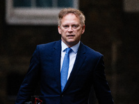 Secretary of State for Transport Grant Shapps, Conservative Party MP for Welwyn Hatfield, arrives on Downing Street for the weekly cabinet m...