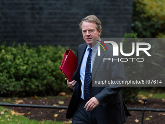 Secretary of State for Scotland Alister Jack arrives in Downing Street in central London to attend Cabinet meeting at the Foreign Office on...