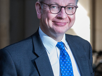 Chancellor of the Duchy of Lancaster Michael Gove returns to Downing Street in central London after attending weekly Cabinet meeting at the...