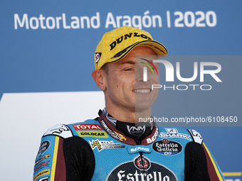 Sam Lowes (22) of Great Britain and EG 0,0 Marc VDS during the MotoGP of Aragon at Motorland Aragon Circuit on October 18, 2020 in Alcaniz,...