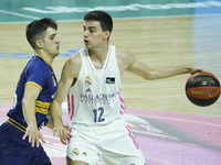 Carlos Alocn   of Real Madrid in action during the Spanish league, Liga Endesa ACB, basketball match played between Real Madrid Baloncesto a...
