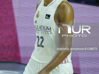 Walter Samuel Tavares   of Real Madrid in action during the Spanish league, Liga Endesa ACB, basketball match played between Real Madrid Bal...