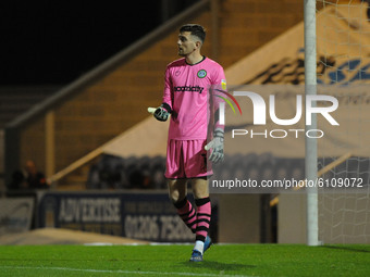 Forest Greens Luke Mcgee during the Sky Bet League 2 match between Colchester United and Forest Green Rovers at the Weston Homes Community S...