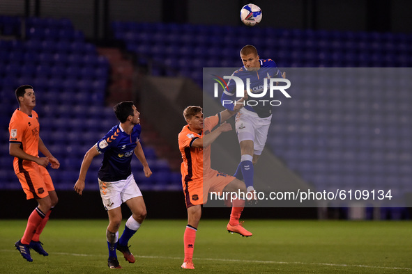Oldham Athletic's new defender Harry Clarke during the Sky Bet League 2 match between Oldham Athletic and Carlise United at Boundary Park, O...