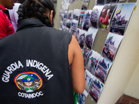 Indigenous members of the CRIC and other indigenous associations of Colombia, camp at 