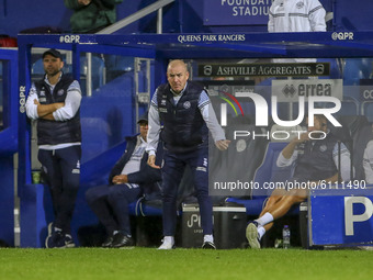 QPR manager Mark Warburton vents his frustration during the Sky Bet Championship match between Queens Park Rangers and Preston North End at...