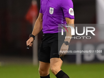 
Referee Stephen Martin during the Sky Bet Championship match between Nottingham Forest and Rotherham United at the City Ground, Nottingham,...