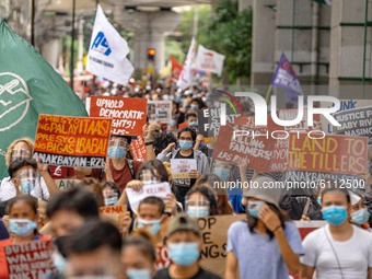Different groups converged towards Mendiola, calling for the junking of the Rice Tariffication Law and Anti-Terror Act, the release of polit...