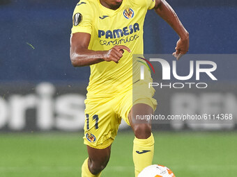 Samuel Chukwueze of Villarreal CF during the Europa League Group I mach between Villarreal and Sivasspor at Estadio de la Ceramica, on Octob...