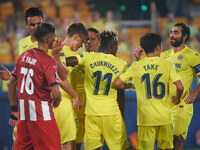 Villarreal players celebrates the goal of Juan Foyth during the Europa League Group I mach between Villarreal and Sivasspor at Estadio de la...