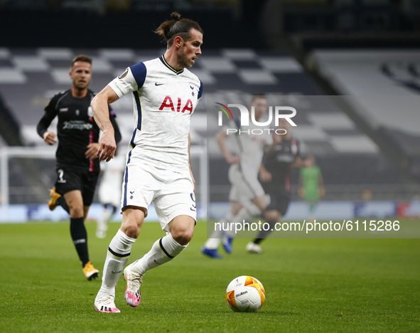 Tottenham Hotspur's Gareth Bale in action  during Europe League Group J between Tottenham Hotspur and LASK at Tottenham Hotspur stadium , Lo...