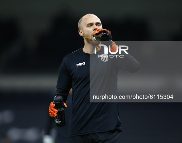 Alexander Schlager of Lask during the pre-match warm-up  during Europe League Group J between Tottenham Hotspur and LASK at Tottenham Hotspu...