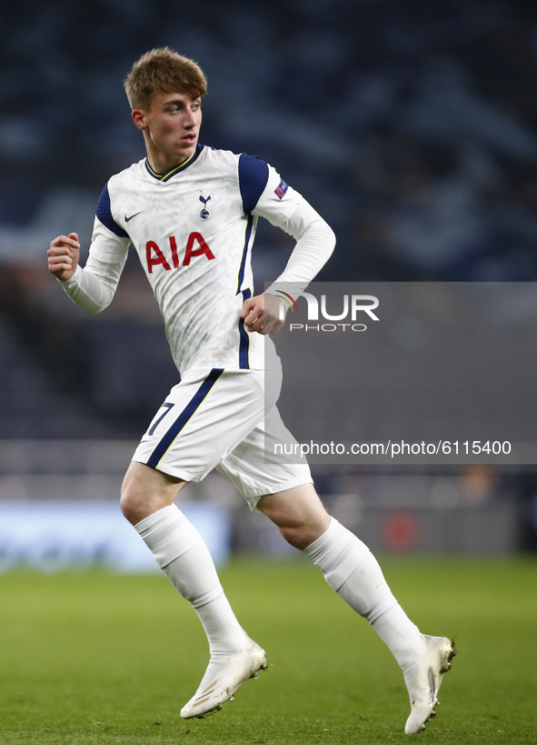 Tottenham Hotspur's Jack Clarke for his senior Debut during Europe League Group J between Tottenham Hotspur and LASK at Tottenham Hotspur st...