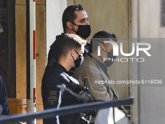 Transfer of the convicted members of neo-nazi party Golden  Giorgos Roupakis, who murdered Pavlos Fyssas,  from Athens police headquarters t...