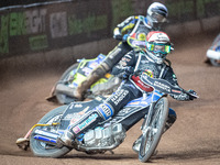 
Jason Doyle (Red) leads Troy Batchelor (White) during the Peter Craven Memorial Trophy at the National Speedway Stadium, Manchester on Thur...