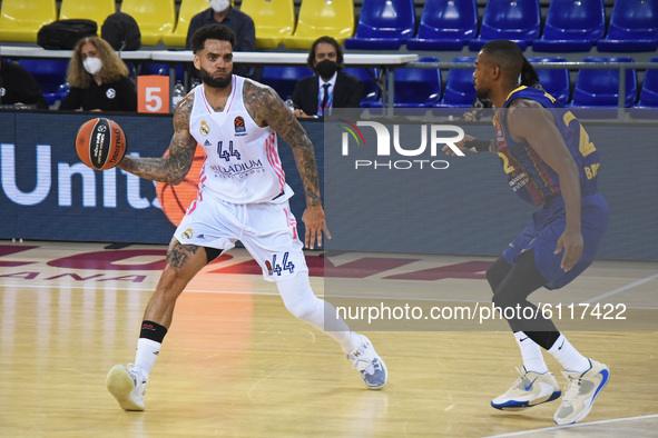 Jeffery Taylor and Cory Higgins during the match between FC Barcelona and Real Madrid, corresponding to the week 5 of the Euroleague, played...