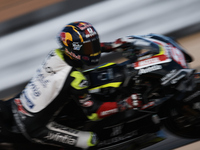 Johann Zarco (5) of France and Esponsorama Racing during the free practice for the MotoGP of Teruel at Motorland Aragon Circuit on October 2...