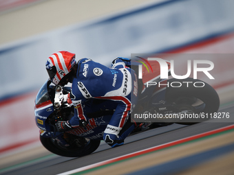 Joe Roberts (16) of USA and Tennor American Racing during the free practice for the MotoGP of Teruel at Motorland Aragon Circuit on October...