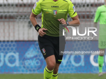 Referee Rosario Abisso during the Serie B match between Monza - Chievo Verona at Stadio Brianteo in Milan, Italy, on October 24 2020 (