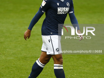  Kenneth Zohore of Millwall during Sky Bet Championship between Millwall and of Barnsley at The Den Stadium, London on 24th October, 2020 (