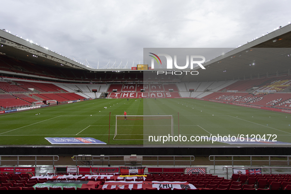 A general view of the ground before the Sky Bet League 1 match between Sunderland and Portsmouth at the Stadium Of Light, Sunderland on Satu...
