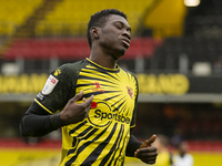 Ismaila Sarr of Watford during the Sky Bet Championship match between Watford and Bournemouth at Vicarage Road, Watford on Saturday 24th Oct...