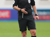 The match referee Robert Madley during the Sky Bet League 2 match between Barrow and Walsall at the Holker Street, Barrow-in-Furness on Satu...