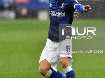 Oldham Athletic's Callum Whelan in action during the Sky Bet League 2 match between Oldham Athletic and Port Vale at Boundary Park, Oldham o...