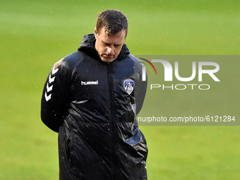 Oldham Athletic's Alan Maybury (assistant head coach) during the Sky Bet League 2 match between Oldham Athletic and Port Vale at Boundary Pa...