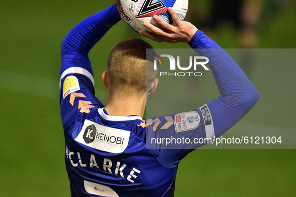 Oldham Athletic's Harry Clarke during the Sky Bet League 2 match between Oldham Athletic and Port Vale at Boundary Park, Oldham on Saturday...