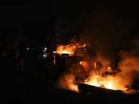 Massive fire broke out in a residential house at Neharpora area of north Kashmir’s Sopore town in District Baramulla, Jammu and Kashmirm, In...