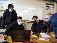 Daily life of students of the Faculty of Engineering of the University of Porto, in times of covid-19, with rules of mandatory use of mask,...