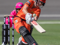 Beth Mooney of the Scorchers bats during the Women's Big Bash League WBBL match between the Sydney Sixers and the Perth Scorchers at Hurstvi...