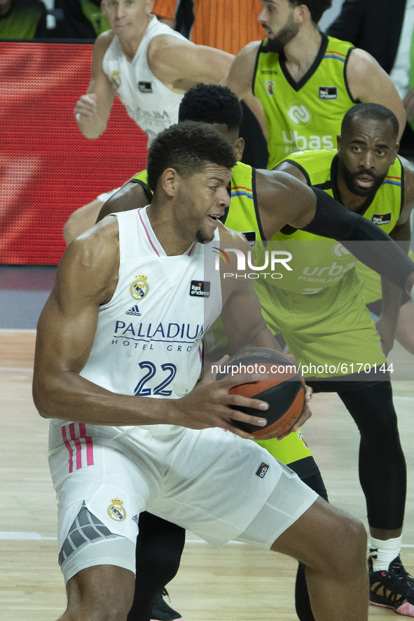 Walter Samuel Tavares  of Real Madrid during the ACB Endesa League basketball game that pitted Real Madrid against Urbas Fuenlabrada at the...