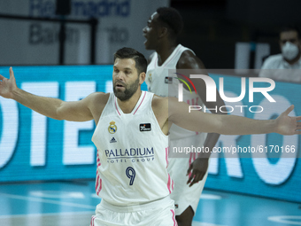 Felipe Reyes  of Real Madrid during the ACB Endesa League basketball game that pitted Real Madrid against Urbas Fuenlabrada at the WiZink Ce...