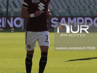 Saša Lukić during the Serie A match between Torino FC and FC Crotone at Stadio Olimpico di Torino on November 8, 2020 in Turin, Italy. (
