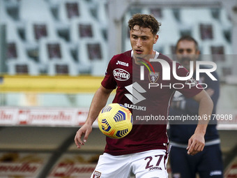 Torino defender Mergim Vojvoda (27) in action during the Serie A football match n.7 TORINO - CROTONE on November 08, 2020 at the Stadio Olim...