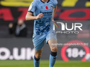   Dominic Hyam of Coventry City during the Sky Bet Championship match between Watford and Coventry City at Vicarage Road, Watford, England o...